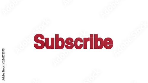 Red Subscribe Text Video Animation A Grooved Clickable Notification for Streaming Sharing and Social Engagement