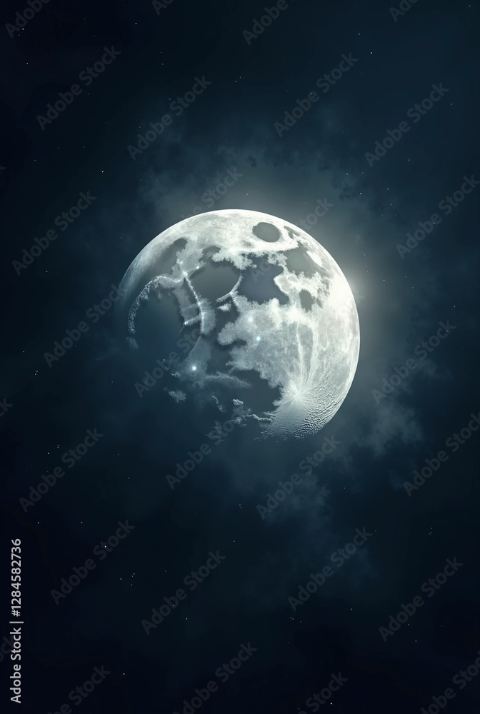 Obraz premium earth and moon