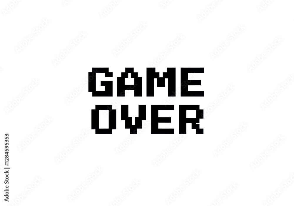 Isolated Text Game Over Isolated Text Game Over