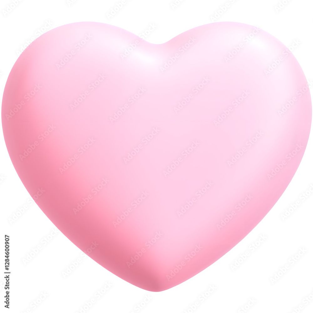 A smooth pink heart shape symbolizing love and affection. A smooth pink heart shape symbolizing love and affection.