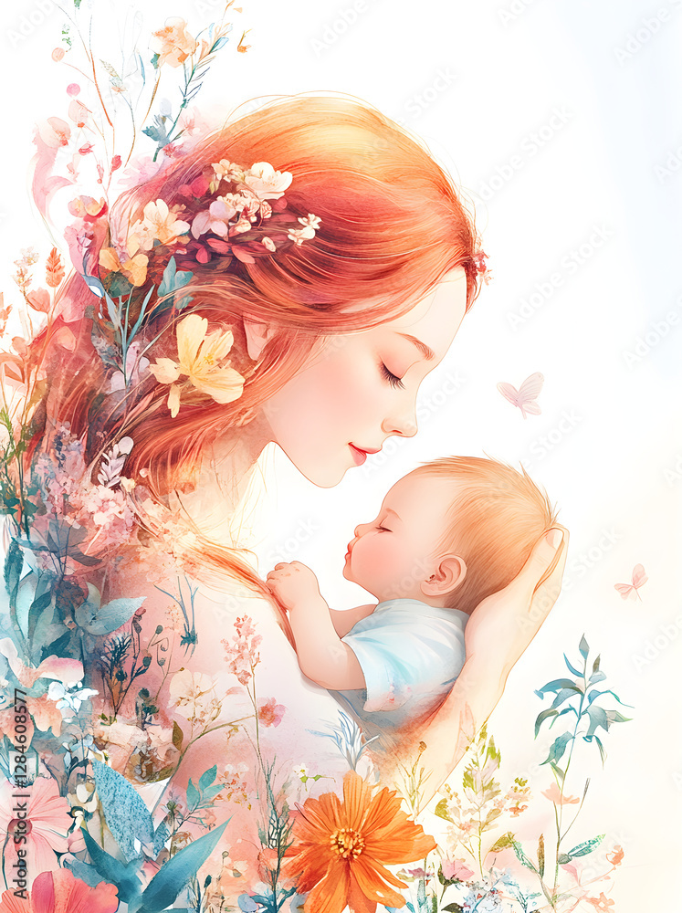 Happy Mother's Day Celebration, AI-Generated. Happy Mother's Day Celebration, AI-Generated.