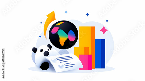 Panda Reviewing Global Business Growth Report