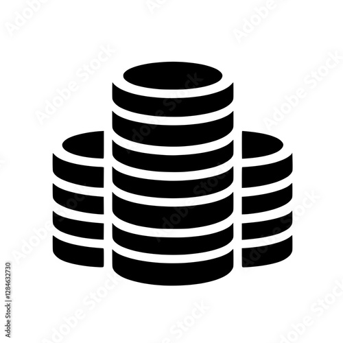 Stack of coins icon representing wealth and financial growth