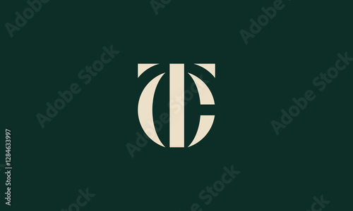 CT or TC monogram logo design