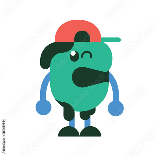 2d vector illustration for cartoon character design for kids and comic book stickers printing and cartoon movie 
