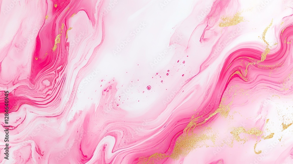 Luxury Pink Marble Texture with Alcohol Ink Effect