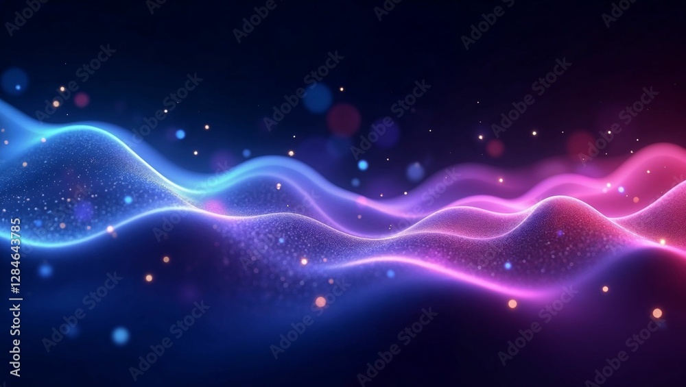 Fototapeta premium Vibrant Abstract Digital Waves