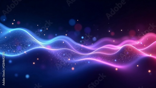 Vibrant Abstract Digital Waves