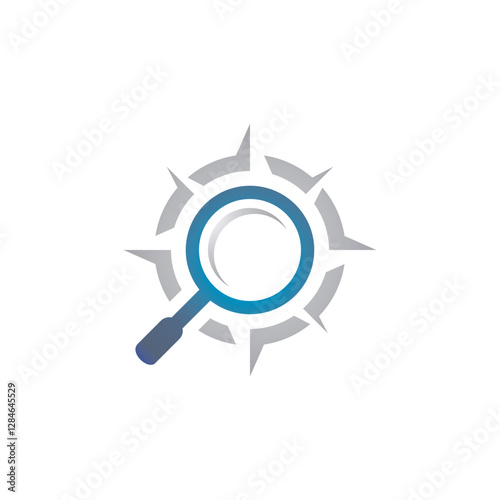 vector illustration of a search compass