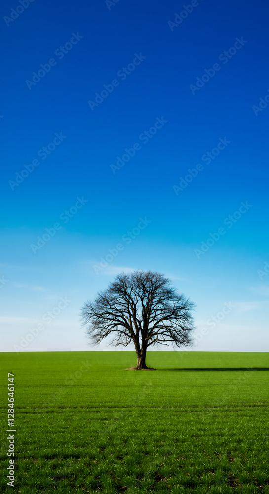 Obraz premium 巨大な木が佇む風景