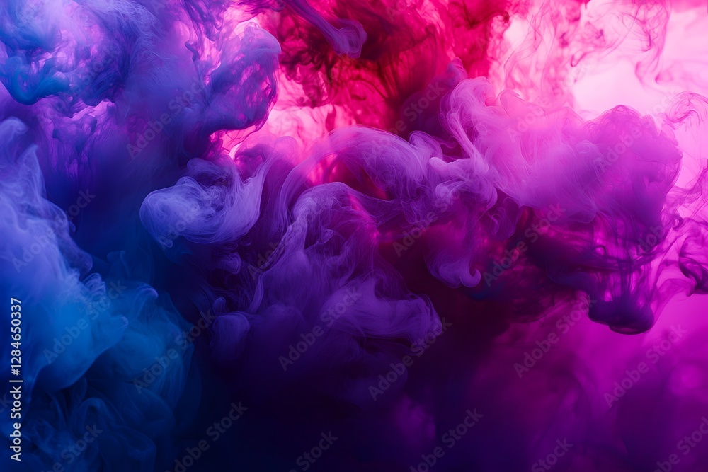 Fototapeta premium High-Resolution Abstract Background with Colorful Smoke in Pink, Purple, and Dark Blue Tones