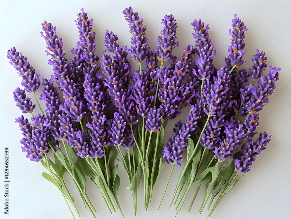 Fototapeta premium Isolated purple lavender blossoms form a fragrant floral bunch