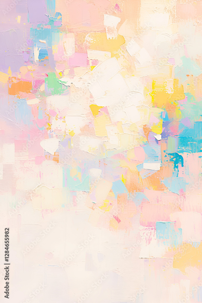 Obraz premium Pastel Abstract Painting Texture. Colorful Artistic Background. Soft Brush Strokes. Modern style. Design background for banner, card, poster, social media with text space