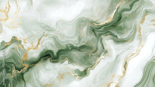 Luxury Green Marble Texture with Alcohol Ink Effect