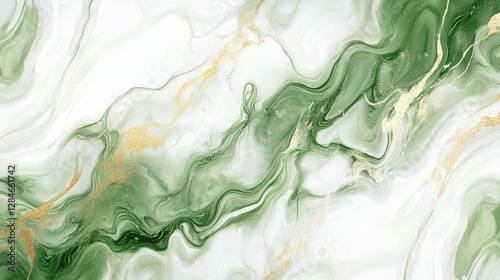 Wallpaper Mural Artistic Green Marble Surface with Alcohol Ink and Stained Design Torontodigital.ca