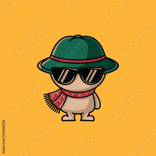 2d vector illustration for cartoon character design for kids and comic book stickers printing and cartoon movie 
