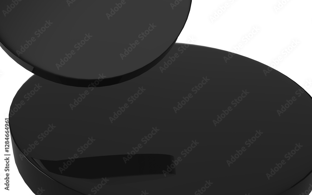 black sphere reflection shape in white background black sphere reflection shape in white background