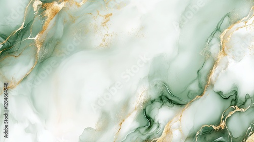 Wallpaper Mural Luxury Green Marble Texture with Alcohol Ink Effect Torontodigital.ca