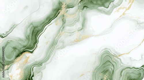 Wallpaper Mural Artistic Green Marble Surface with Alcohol Ink and Stained Design Torontodigital.ca