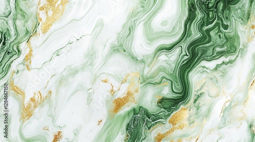 Wallpaper Mural Artistic Green Marble Surface with Alcohol Ink and Stained Design Torontodigital.ca