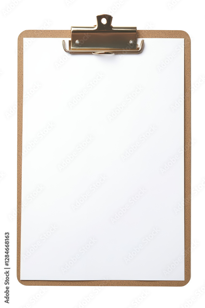 Isolated Blank Wooden Clipboard for Writing Isolated Blank Wooden Clipboard for Writing
