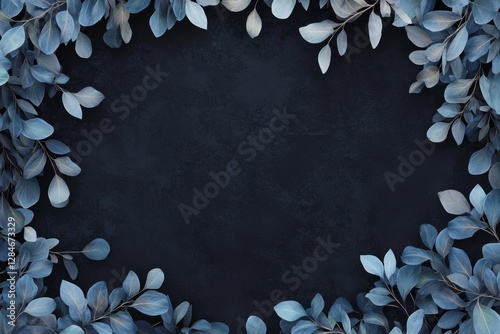 Beautiful Arrangement of Various Leaves on a Dark Background Creating a Unique Pattern for Natural Decor or Design Concepts