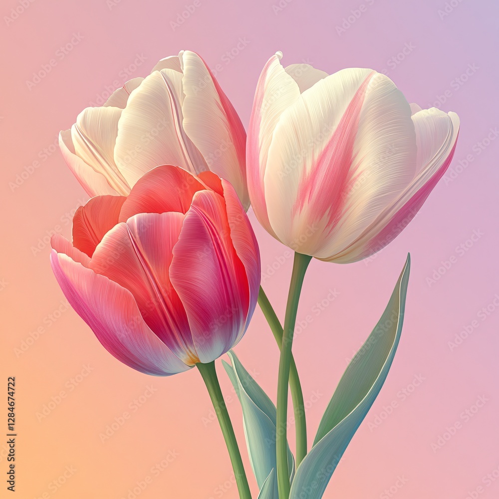 Naklejka premium Still life tulips for Women's Day