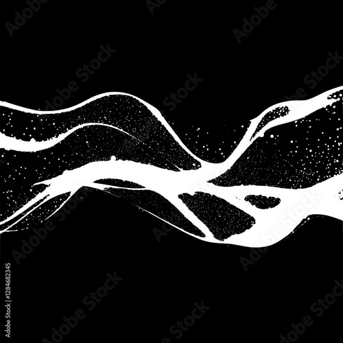 Abstract Silver Wave Background Design