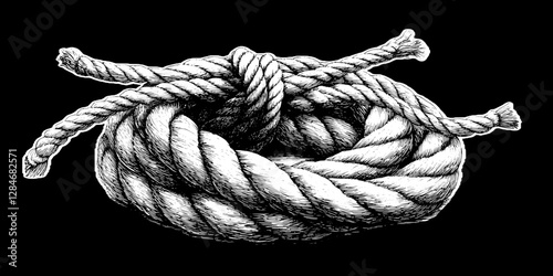 Intricate Knotted Rope Illustration
