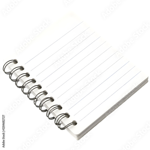 A simple, lined notepad featuring a spiral binding for easy access and note-taking.