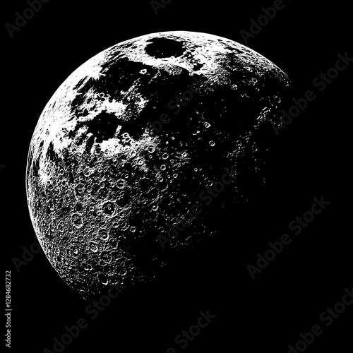 Detailed Moon Surface - A Celestial Beauty