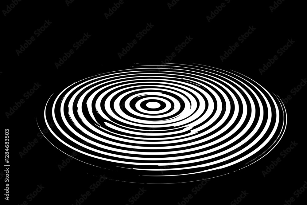 Abstract Black and White Concentric Circles Pattern Abstract Black and White Concentric Circles Pattern