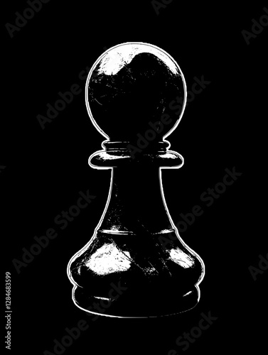 Intriguing Black Chess Pawn