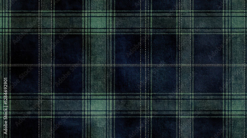 Dark Plaid Fabric Texture Background Dark Plaid Fabric Texture Background