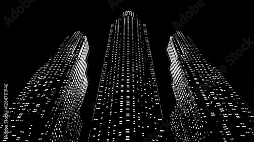 Majestic Skyscrapers at Night