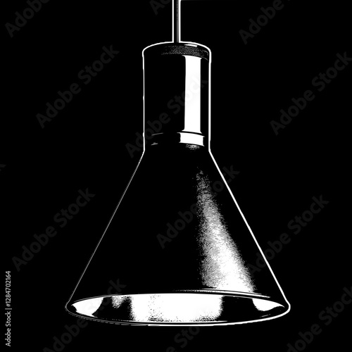 Modern Black Copper Cone Pendant Light