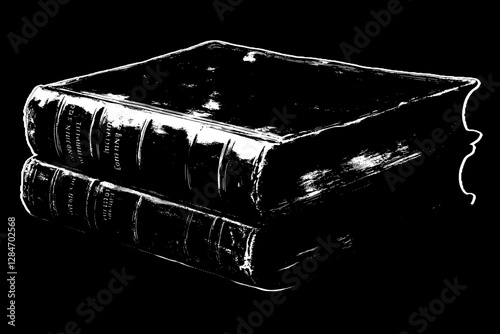 Vintage Antique Books Stacked