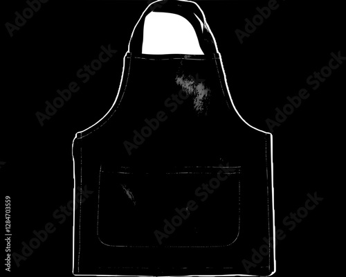 Professional Black Apron for Kitchen or Commercial Use