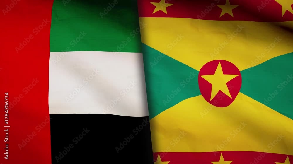 UAE and Grenada flag