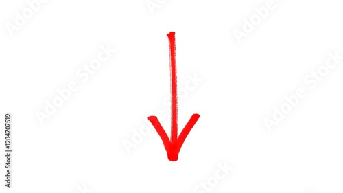 Arrow animation on transparent background. Red arrow loop animation direction concept. Red arrow pointing top, bottom, left, right. Animated Arrow direction sign animation.