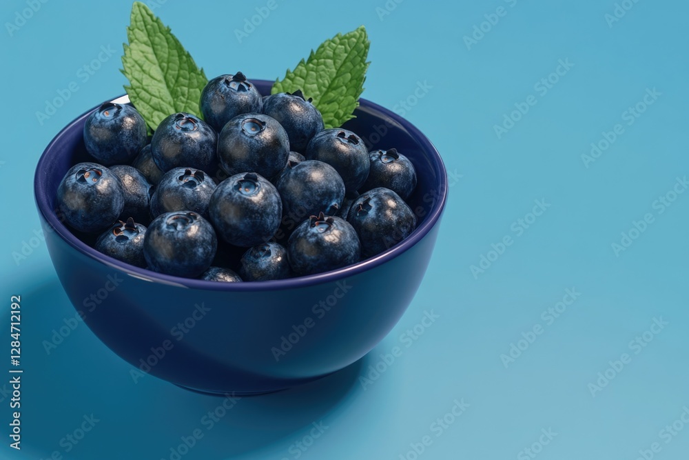 A fresh bowl of blueberries with mint leaves, symbolizing a healthy and refreshing snack or ingredient for summer recipes. A fresh bowl of blueberries with mint leaves, symbolizing a healthy and refreshing snack or ingredient for summer recipes.