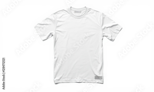 plain white t shirt mockup, perfect for showcasing designs or branding. Ideal for sportswear, casual wear, or promotional items