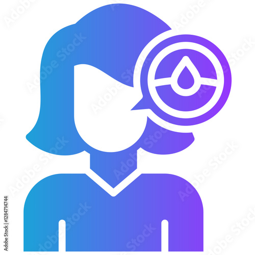 Skin Check glyph gradient icon