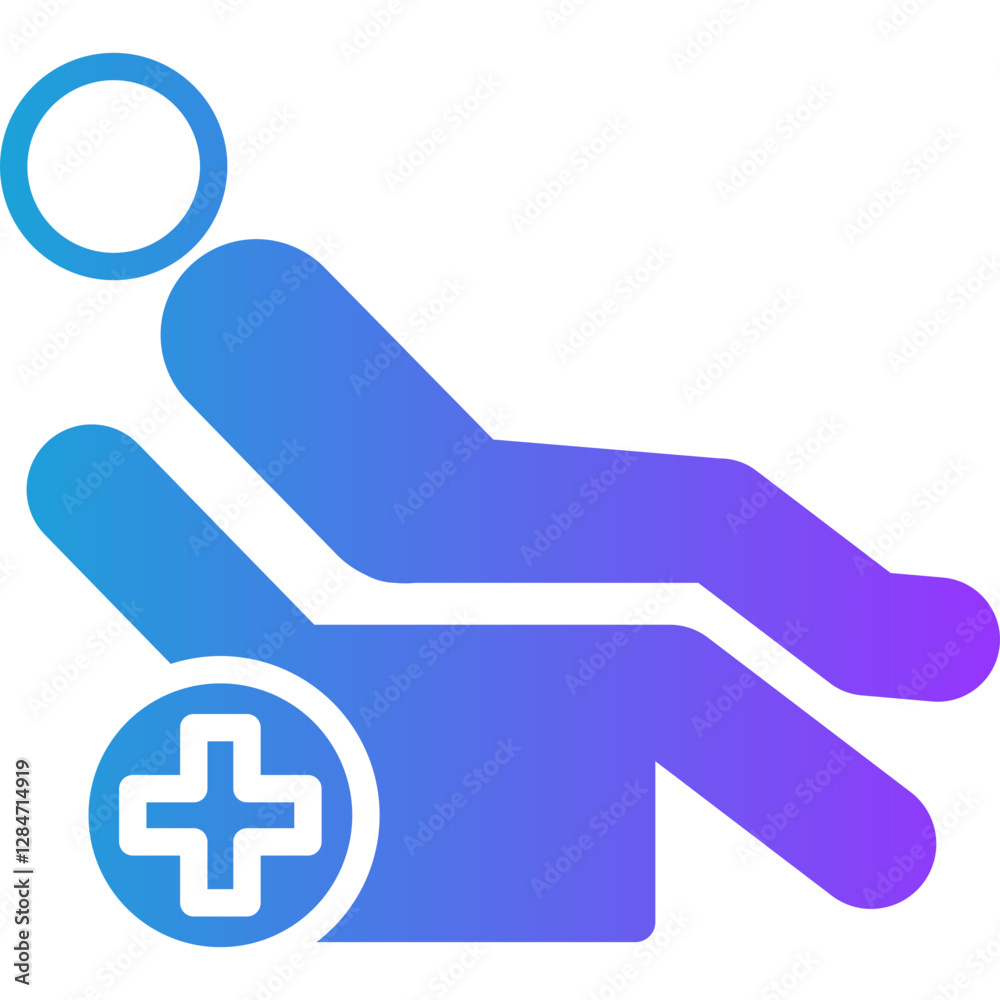Fototapeta premium Patient glyph gradient icon