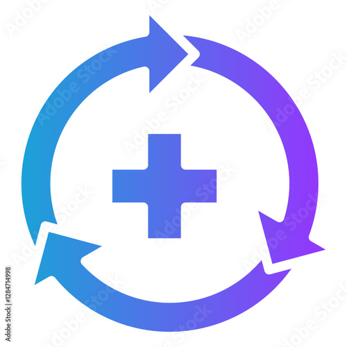 Recover glyph gradient icon