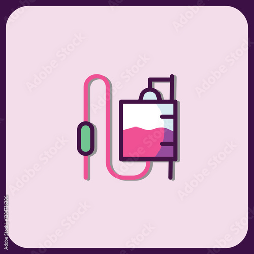 Intravenous Infusion Bag Medical Icon Design