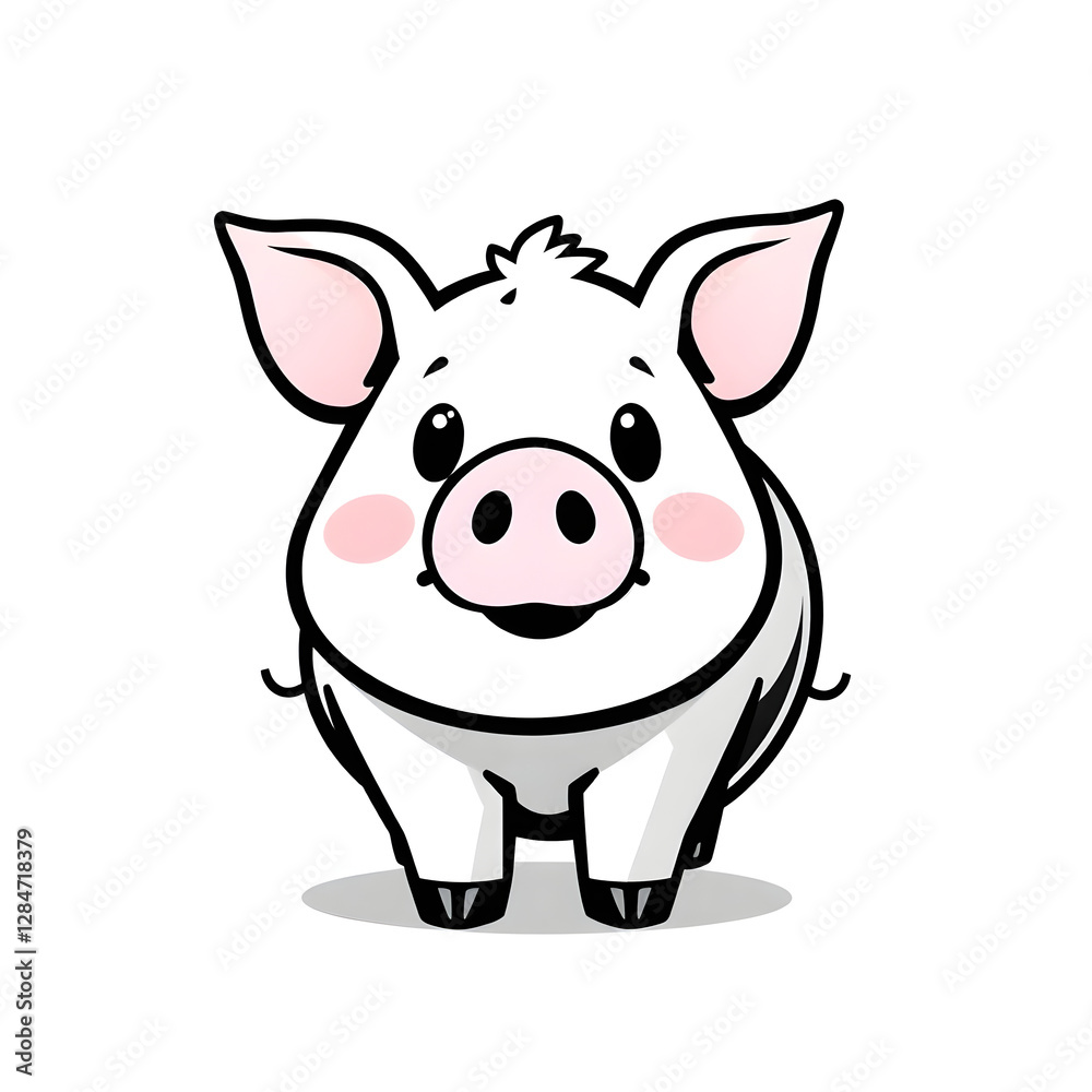 Fototapeta premium cartoon pig cartoon