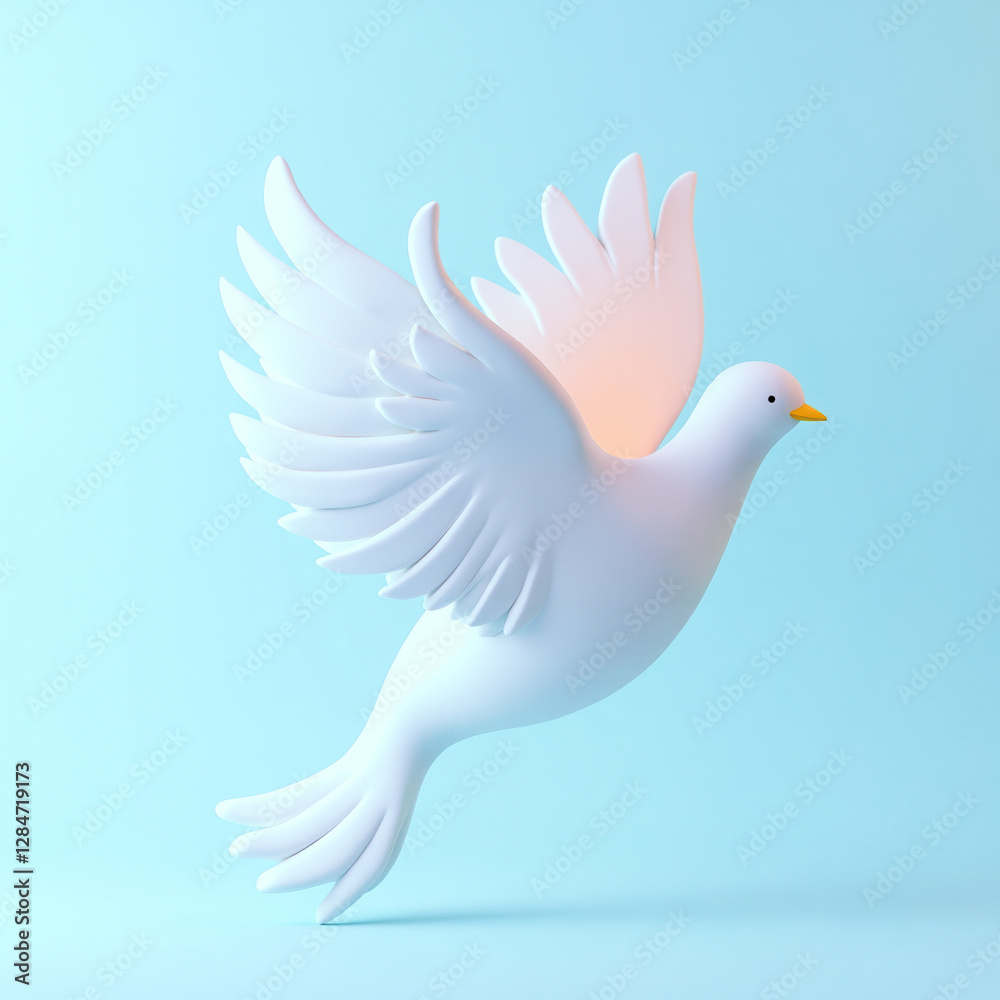 stylized white in flight against a light-blue backdrop stylized white in flight against a light-blue backdrop