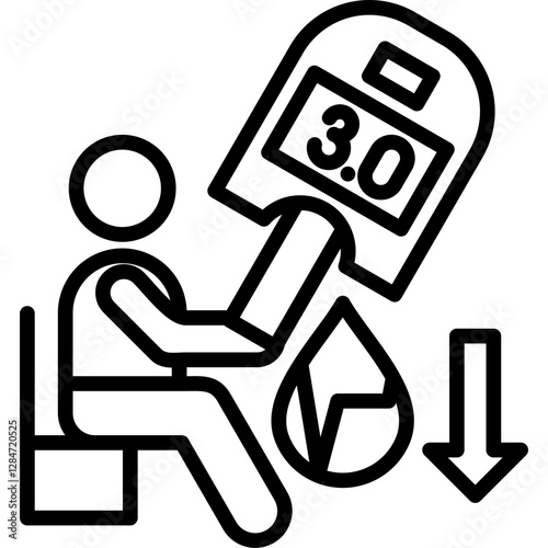 Cholesterol Level line icon