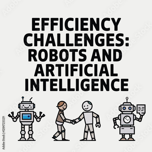 vector Artificial Intelligence model Robot  with ai info-graph design help in business
